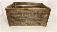 Vtg Cook Brewing Company wooden beer Box