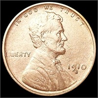 1910-S Wheat Cent NEARLY UNCIRCULATED