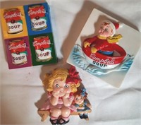 3 Vintage Campbell Soup Magnets - 2 1/2" to 3"