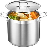 Stockpot  12 Quart Brushed Stainless Steel