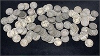100 Buffalo Nickels mostly Dateless