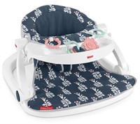 Sit-Me-Up Floor Seat with Tray - Navy Garden