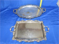 2 Silver Plate Trays