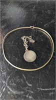 Sterling Silver Choker Necklace (out of round)