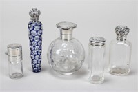 Group of Five Various Scent Bottles,