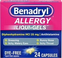 Benadryl Liqui-Gels Antihistamine Allergy Medicine