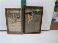 2 Antique Etched Indian Pictures 8" x 5&1/4" and