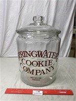 Large Spring water Cookie Co Glass Cookie Jar