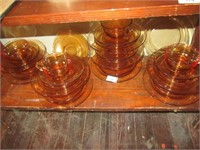 29 pc. Amber Luncheon Set-10 Plates.10 Cup
