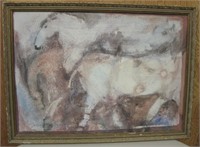 2 - 40" x 29" Framed Horses Wall Art Prints