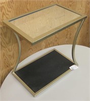 Mirror Topped Accent Table - 19" x 12" Top