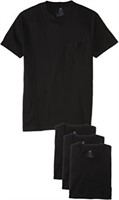 Hanes Men's Medium 4-Pack Assorted Pocket T-Shirt