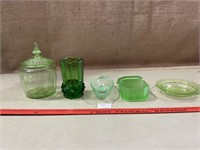 Green Depression Glass