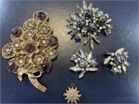 Judy Lee set and very old large brooch