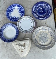 Ceramic plates and cheese plate