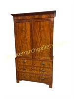 Edwardian Mahogany Linen Press