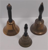Trio of vtg copper bells *times the quantity