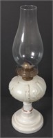16" Milk Glass Oil Lamp