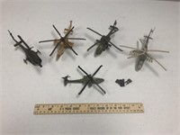 5 Military Die Cast Model Helicopters