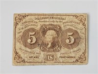 5 Cent Postage Currency FR-1230