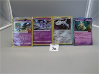 Four Assorted Pokemon Cards