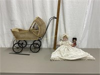 Vintage kids doll stroller. 2 dolls