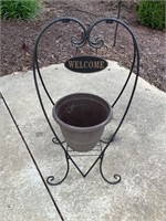 Metal Welcome planter