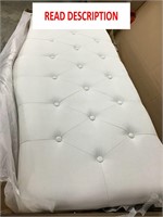 White Full Polyester Upholstered Headboard