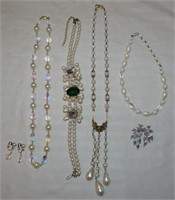 6 Pieces Costume Jewelry - Trifri Pin & 20"