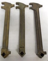 lot of 3 Ampco brass wrenches