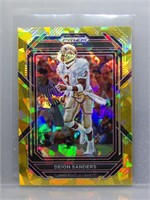 Deion Sanders 2023 Prizm Draft Gold Cracked Ice