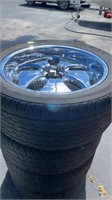 SET OF 4 22" ALLOY WHEELS & TIRES EACH 4X$