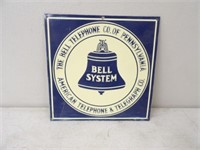 The Bell Telephone Bell System Tin Sign 9x9