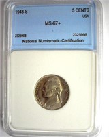 1948-S Nickel NNC MS67+
