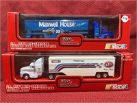 2 NIB 1:87 Scale NASCAR Semi Die-Cast