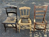 THREE ANTIQUE CHAIRS DIY PROJECT PIECES