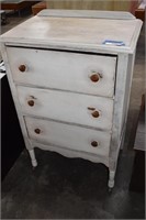 Repainted Vintage 3 Drawer Dresser on Wheels
