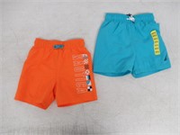 2-Pk Nautica Boy's SM Swimwear Trunk, Blue and