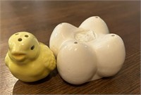 Vintage Chick and Eggs S&P Shakers