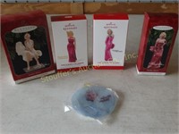 Marilyn Monroe Christmas ornaments, Hallmark etc