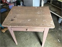 Brown table with drawer