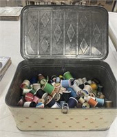 Breadbox Full of Sewing Thread