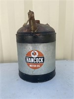 HANCOCK MOTOR OIL CAN