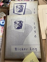1956 & 1957 RICKER LOGS YEARBOOKS