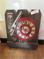 Vintage Wesclox Wild West "Markmanship" Clock