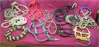 11 PCS- HALTERS/LEAD ROPES *HORSE TACK