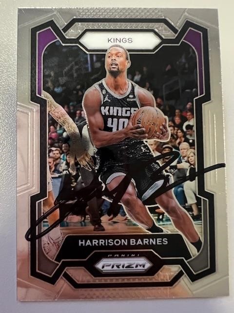 Kings Harrison Barnes Signed Card with COA