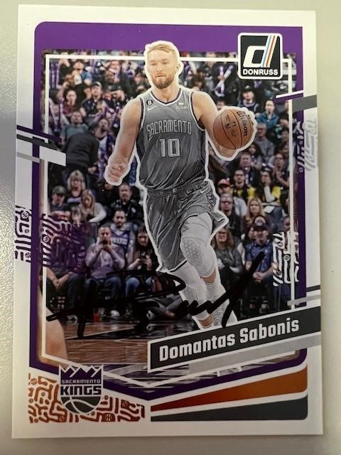 Kings Domantas Sabonis Signed Card with COA