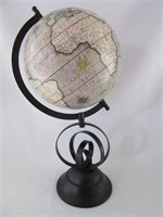 Globe on Metal Stand 16"H x 10"D