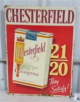 CHESTERFIELD CIGARETTE SIGN - 17.5 X 23.5